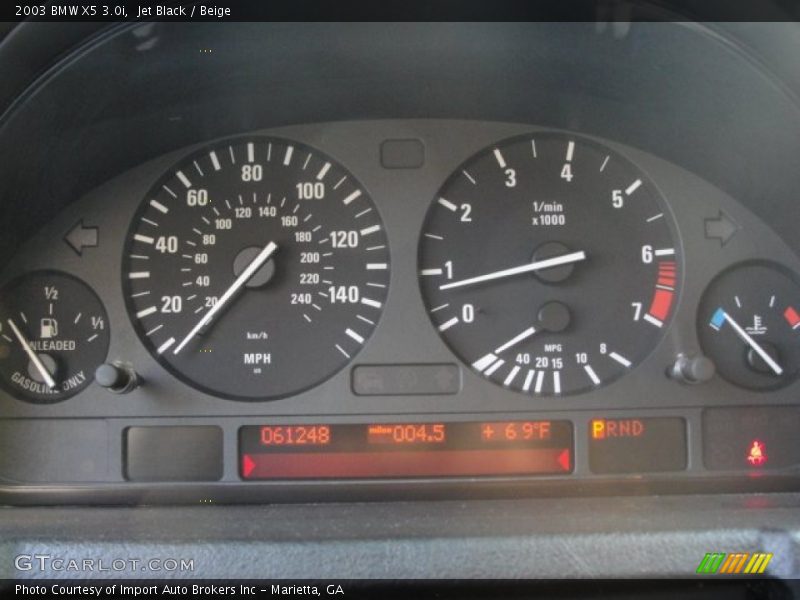 Jet Black / Beige 2003 BMW X5 3.0i