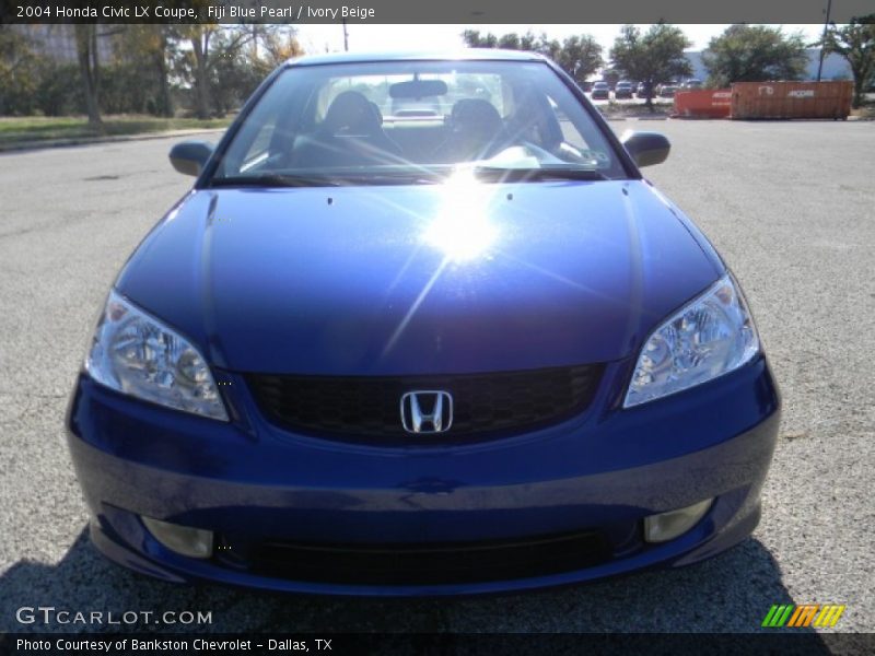 Fiji Blue Pearl / Ivory Beige 2004 Honda Civic LX Coupe