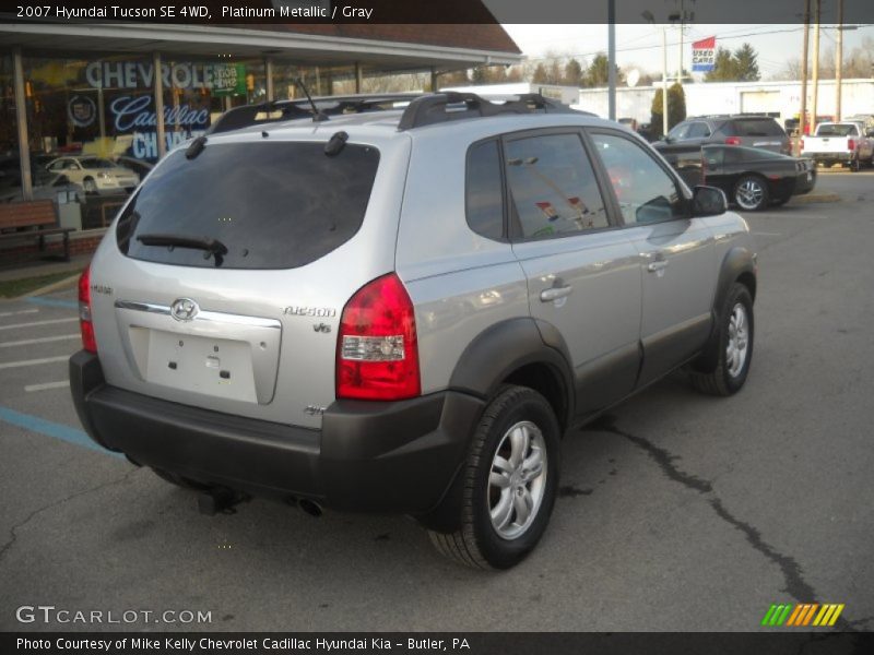 Platinum Metallic / Gray 2007 Hyundai Tucson SE 4WD