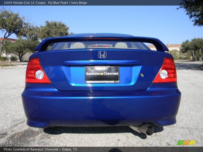 Fiji Blue Pearl / Ivory Beige 2004 Honda Civic LX Coupe
