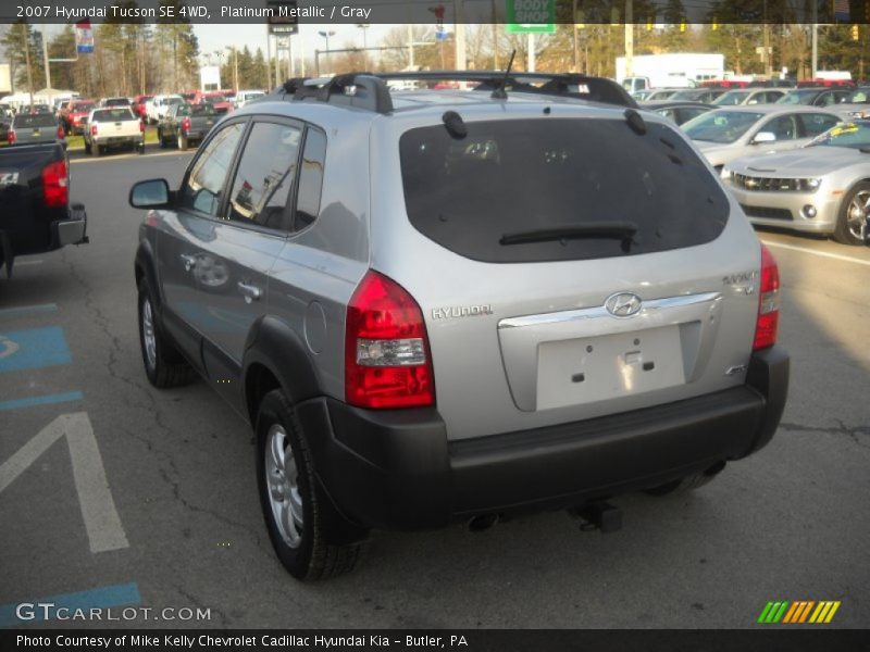 Platinum Metallic / Gray 2007 Hyundai Tucson SE 4WD