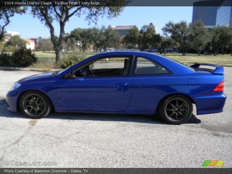 Fiji Blue Pearl / Ivory Beige 2004 Honda Civic LX Coupe