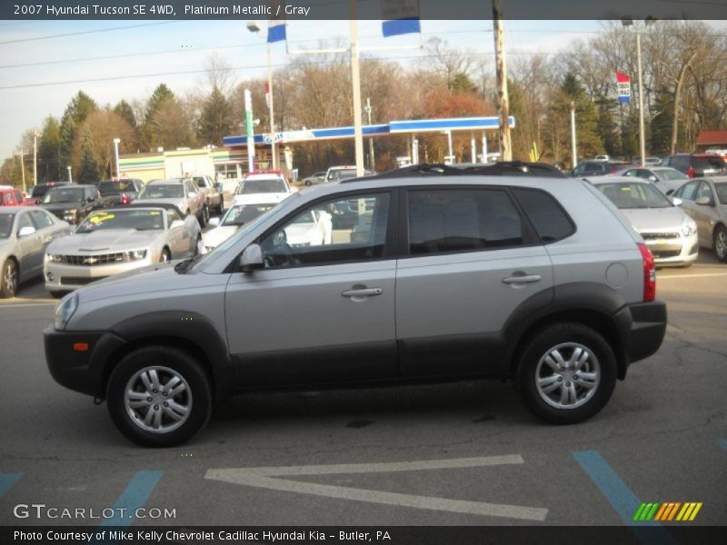 Platinum Metallic / Gray 2007 Hyundai Tucson SE 4WD