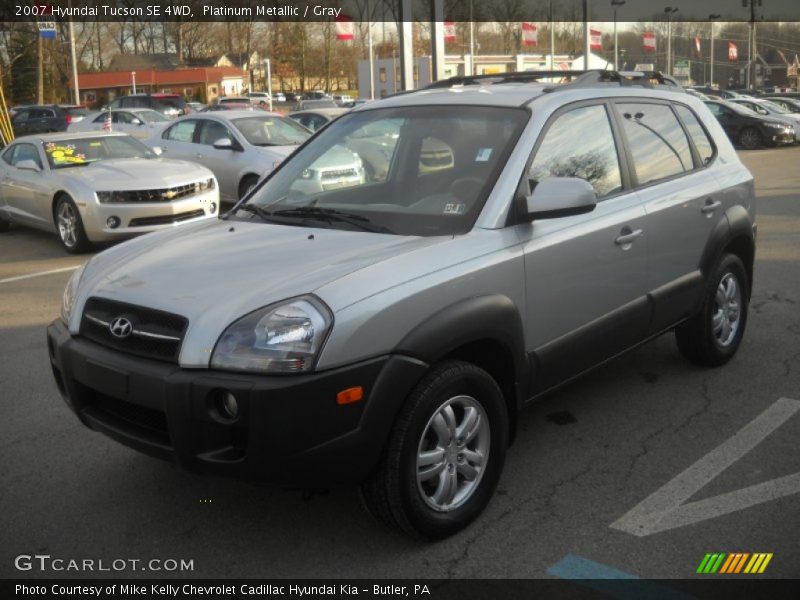 Platinum Metallic / Gray 2007 Hyundai Tucson SE 4WD
