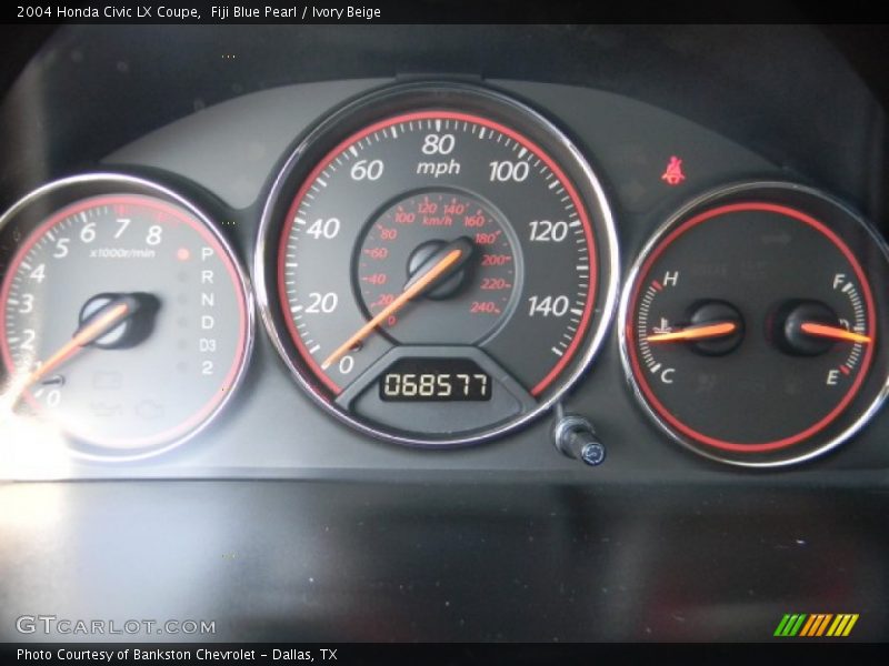 Fiji Blue Pearl / Ivory Beige 2004 Honda Civic LX Coupe