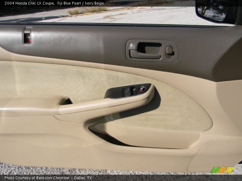 Fiji Blue Pearl / Ivory Beige 2004 Honda Civic LX Coupe