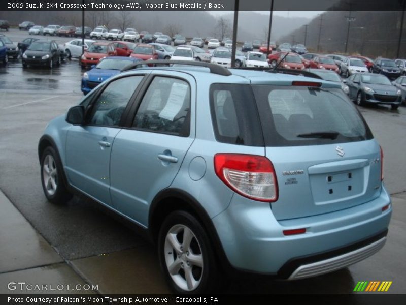 Vapor Blue Metallic / Black 2009 Suzuki SX4 Crossover Technology AWD