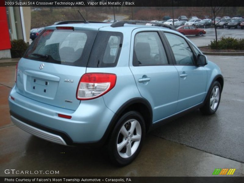 Vapor Blue Metallic / Black 2009 Suzuki SX4 Crossover Technology AWD