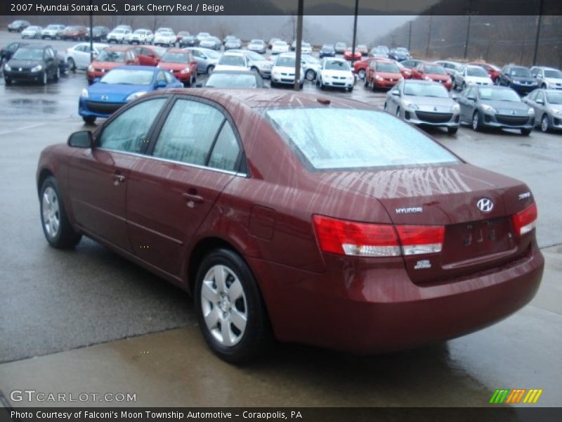 Dark Cherry Red / Beige 2007 Hyundai Sonata GLS