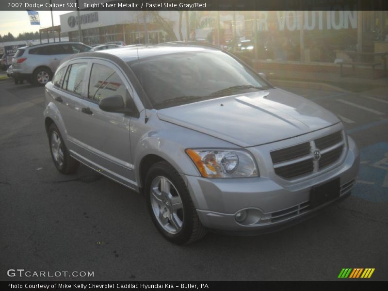 Bright Silver Metallic / Pastel Slate Gray/Red 2007 Dodge Caliber SXT