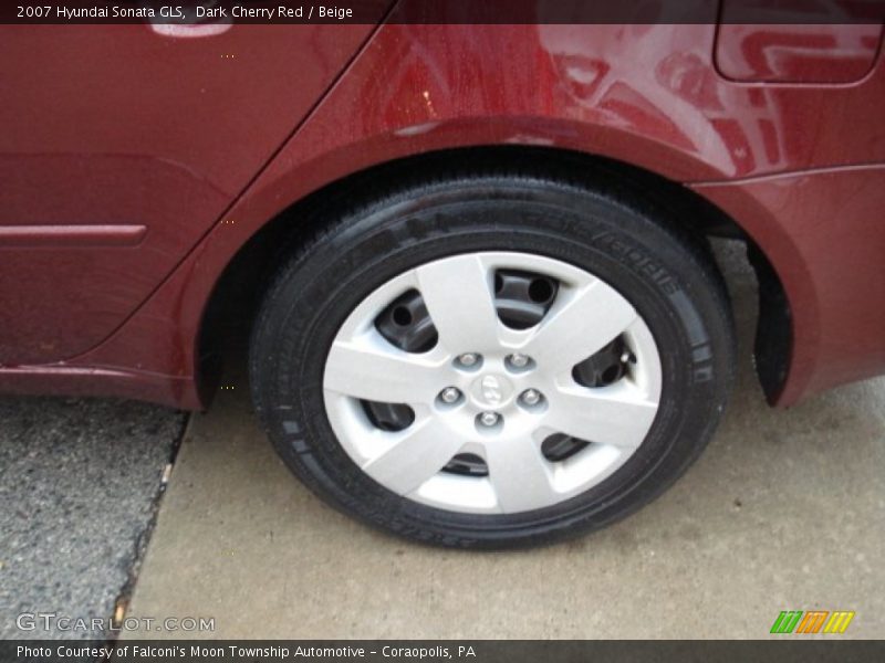 Dark Cherry Red / Beige 2007 Hyundai Sonata GLS