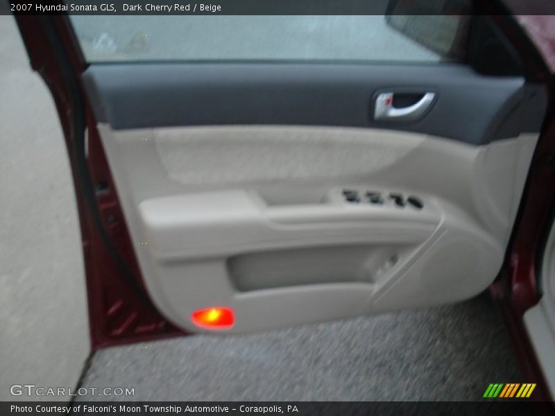 Dark Cherry Red / Beige 2007 Hyundai Sonata GLS