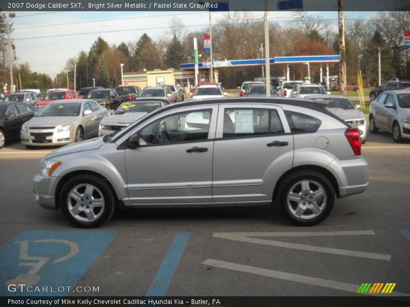 Bright Silver Metallic / Pastel Slate Gray/Red 2007 Dodge Caliber SXT