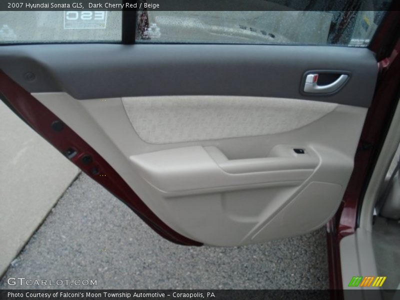 Dark Cherry Red / Beige 2007 Hyundai Sonata GLS