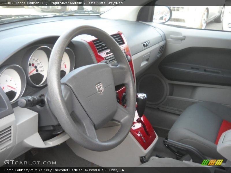 Bright Silver Metallic / Pastel Slate Gray/Red 2007 Dodge Caliber SXT