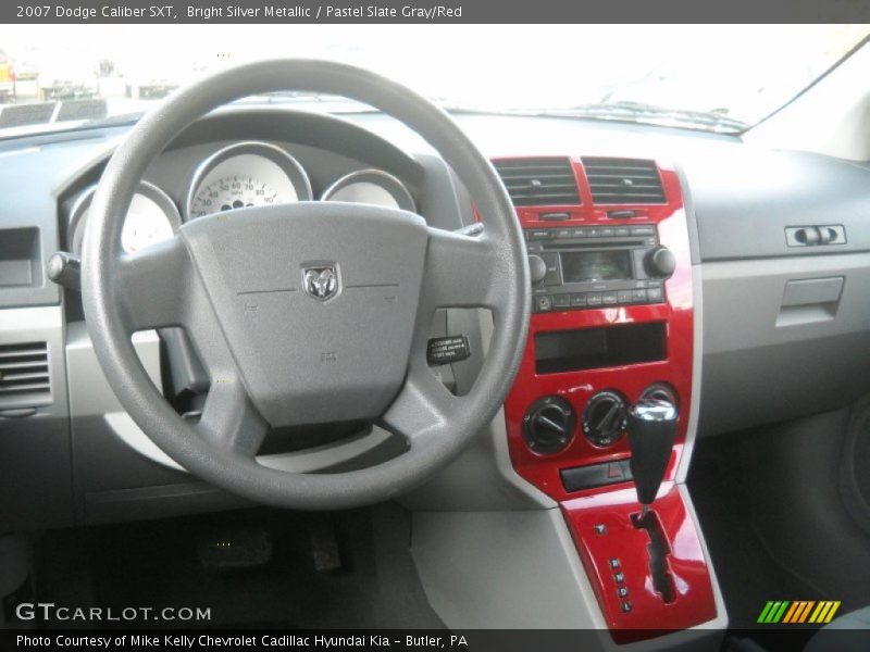 Bright Silver Metallic / Pastel Slate Gray/Red 2007 Dodge Caliber SXT
