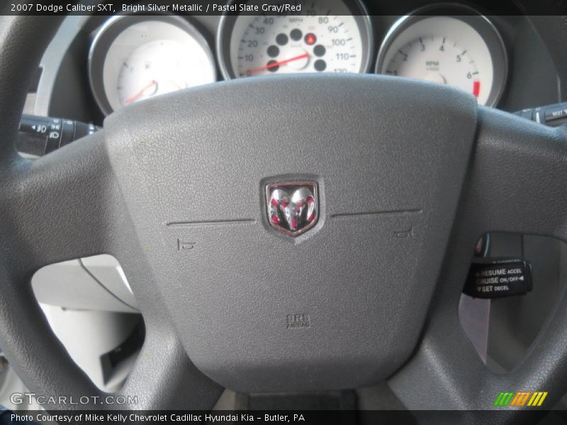 Bright Silver Metallic / Pastel Slate Gray/Red 2007 Dodge Caliber SXT