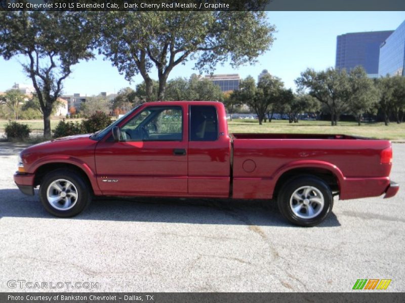 Dark Cherry Red Metallic / Graphite 2002 Chevrolet S10 LS Extended Cab