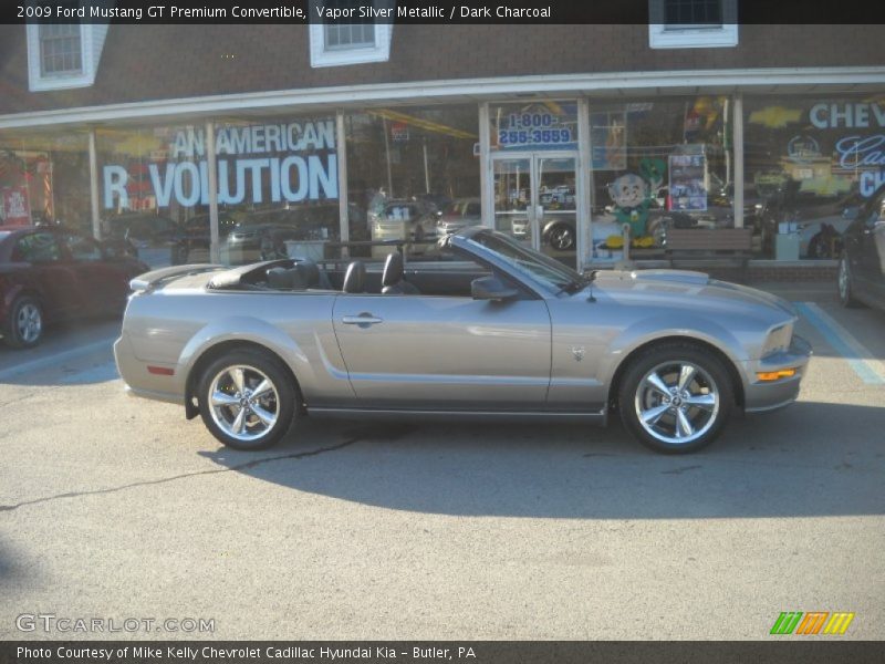 Vapor Silver Metallic / Dark Charcoal 2009 Ford Mustang GT Premium Convertible