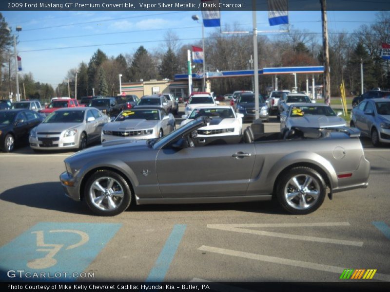 Vapor Silver Metallic / Dark Charcoal 2009 Ford Mustang GT Premium Convertible