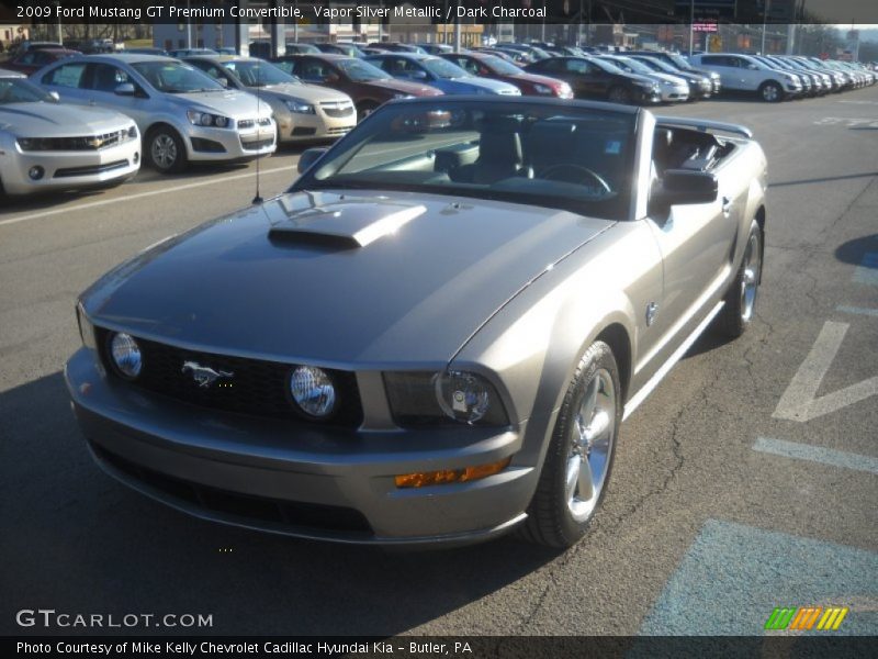 Vapor Silver Metallic / Dark Charcoal 2009 Ford Mustang GT Premium Convertible