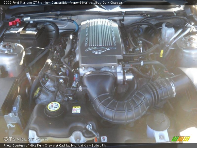 Vapor Silver Metallic / Dark Charcoal 2009 Ford Mustang GT Premium Convertible
