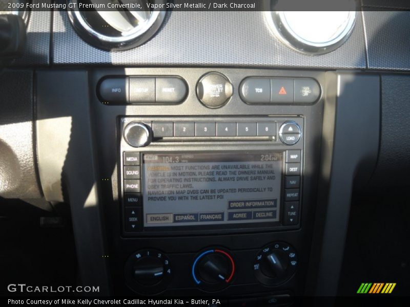 Vapor Silver Metallic / Dark Charcoal 2009 Ford Mustang GT Premium Convertible