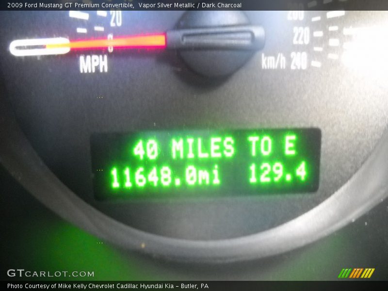 Vapor Silver Metallic / Dark Charcoal 2009 Ford Mustang GT Premium Convertible