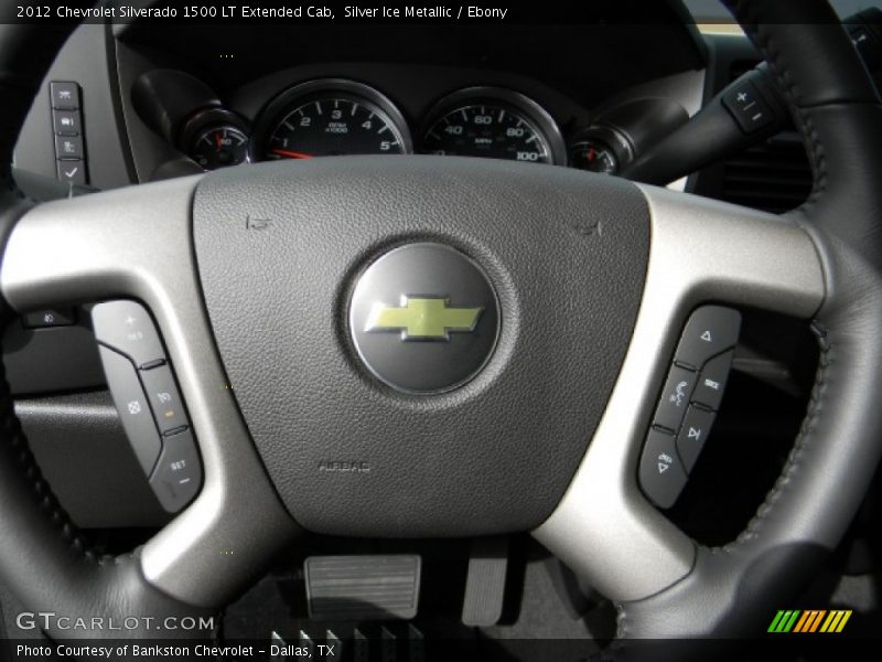 Silver Ice Metallic / Ebony 2012 Chevrolet Silverado 1500 LT Extended Cab