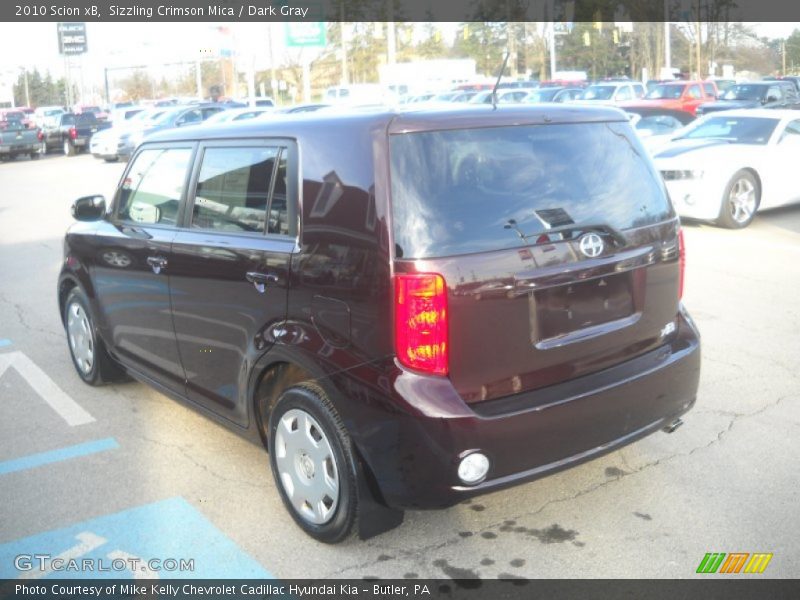 Sizzling Crimson Mica / Dark Gray 2010 Scion xB