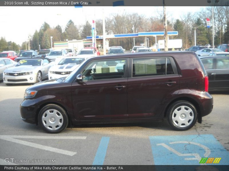 Sizzling Crimson Mica / Dark Gray 2010 Scion xB