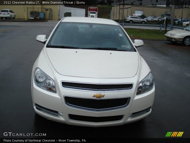 White Diamond Tricoat / Ebony 2012 Chevrolet Malibu LT