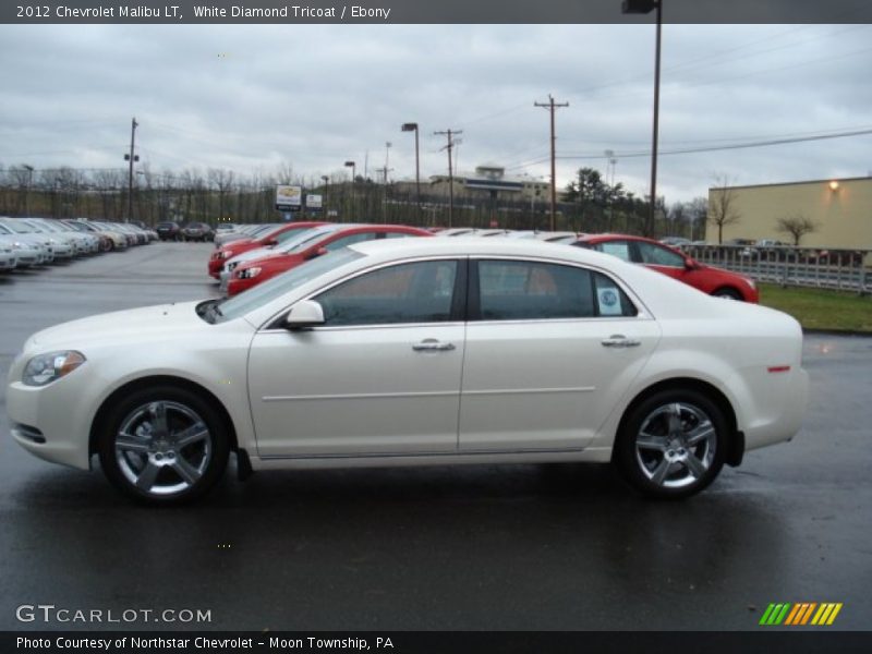 White Diamond Tricoat / Ebony 2012 Chevrolet Malibu LT