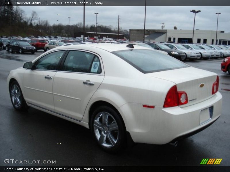 White Diamond Tricoat / Ebony 2012 Chevrolet Malibu LT