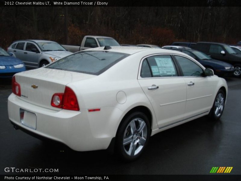 White Diamond Tricoat / Ebony 2012 Chevrolet Malibu LT