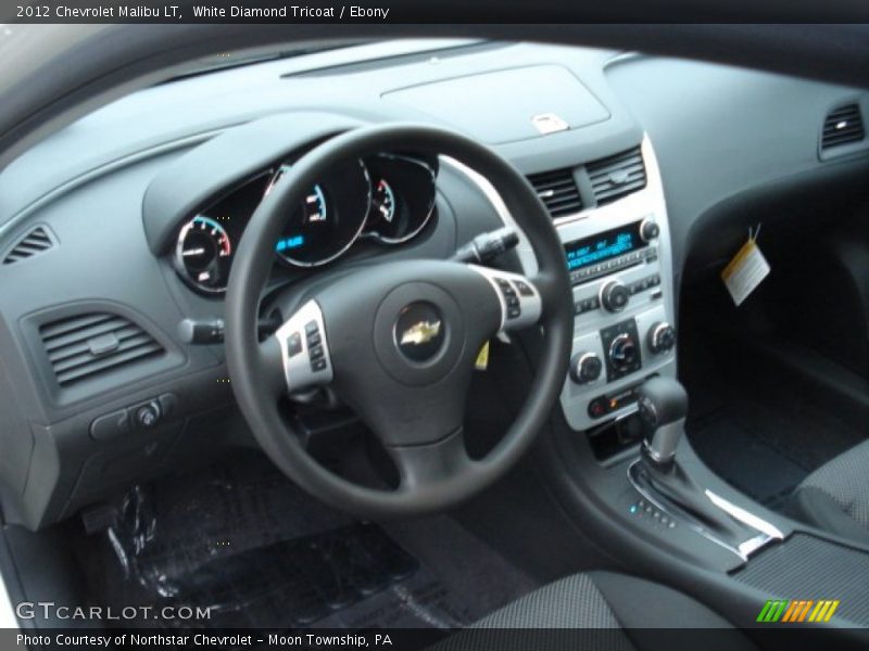 White Diamond Tricoat / Ebony 2012 Chevrolet Malibu LT