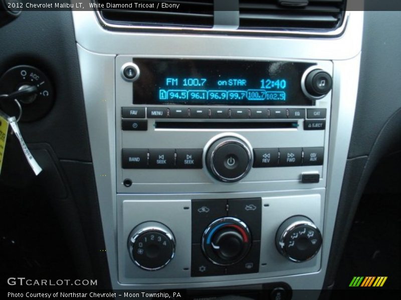 White Diamond Tricoat / Ebony 2012 Chevrolet Malibu LT