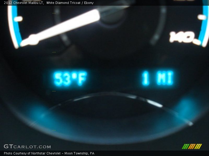 White Diamond Tricoat / Ebony 2012 Chevrolet Malibu LT