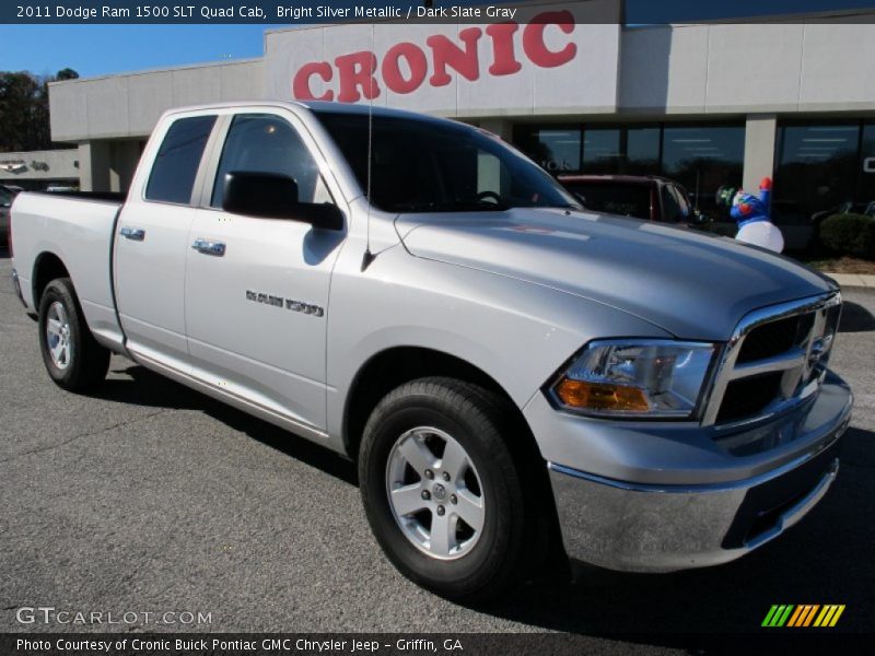 Bright Silver Metallic / Dark Slate Gray 2011 Dodge Ram 1500 SLT Quad Cab