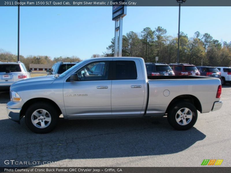 Bright Silver Metallic / Dark Slate Gray 2011 Dodge Ram 1500 SLT Quad Cab