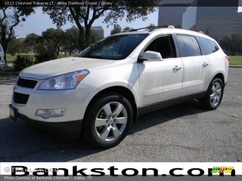 White Diamond Tricoat / Ebony 2012 Chevrolet Traverse LT
