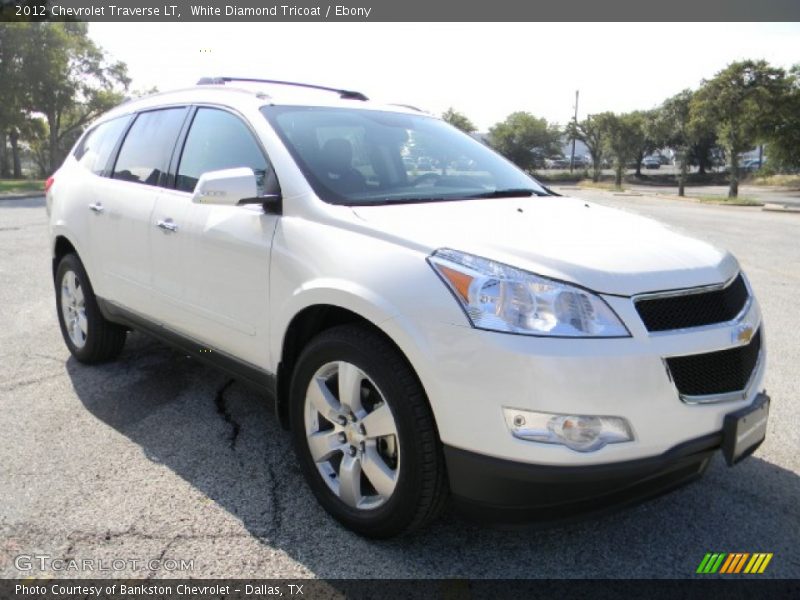 White Diamond Tricoat / Ebony 2012 Chevrolet Traverse LT