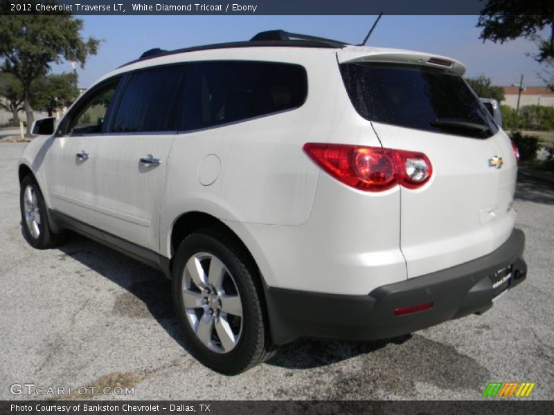 White Diamond Tricoat / Ebony 2012 Chevrolet Traverse LT