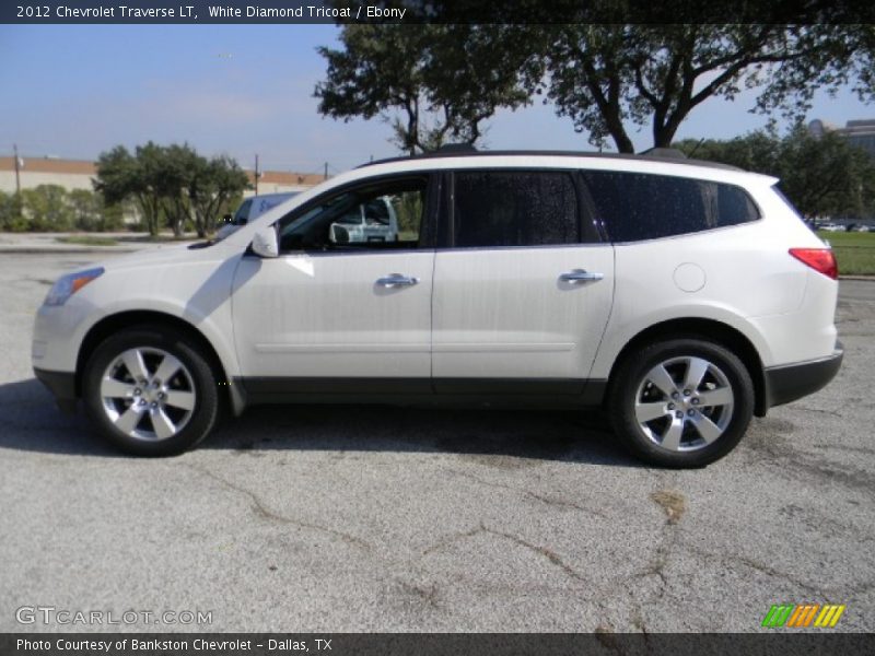 White Diamond Tricoat / Ebony 2012 Chevrolet Traverse LT