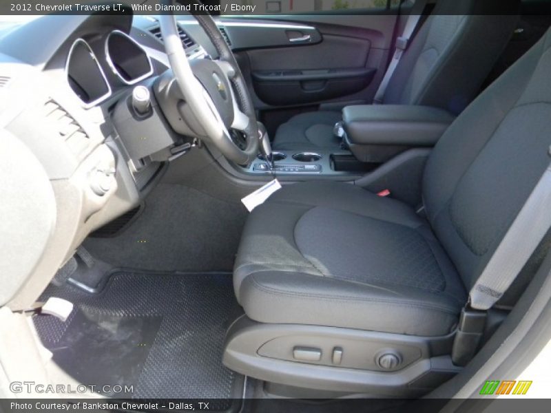 White Diamond Tricoat / Ebony 2012 Chevrolet Traverse LT