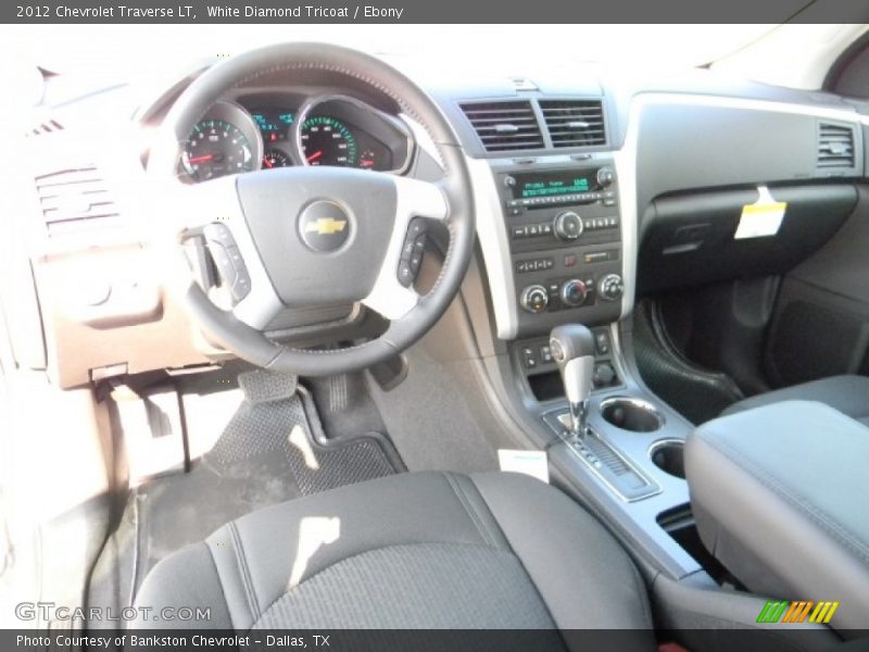 White Diamond Tricoat / Ebony 2012 Chevrolet Traverse LT