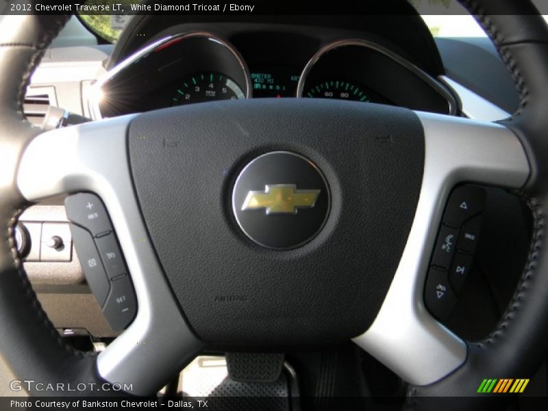 White Diamond Tricoat / Ebony 2012 Chevrolet Traverse LT