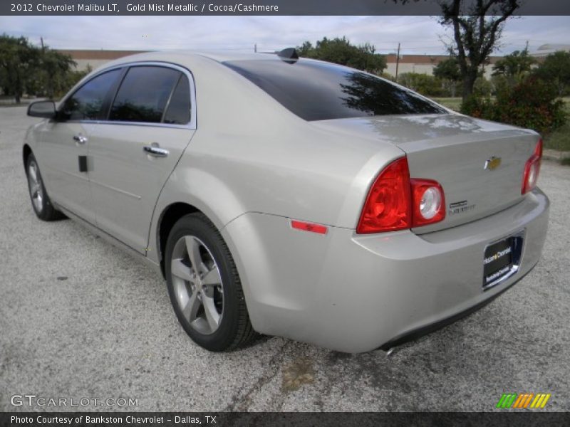 Gold Mist Metallic / Cocoa/Cashmere 2012 Chevrolet Malibu LT