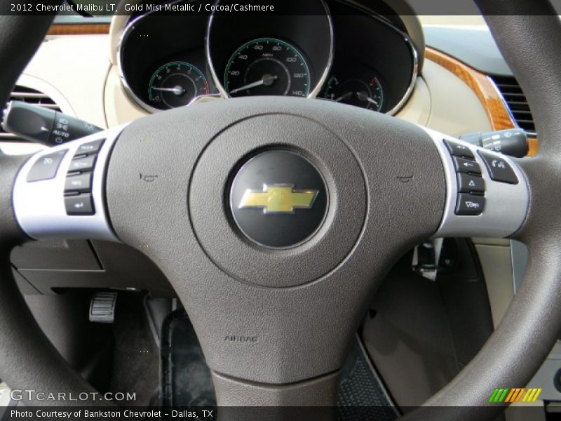 Gold Mist Metallic / Cocoa/Cashmere 2012 Chevrolet Malibu LT