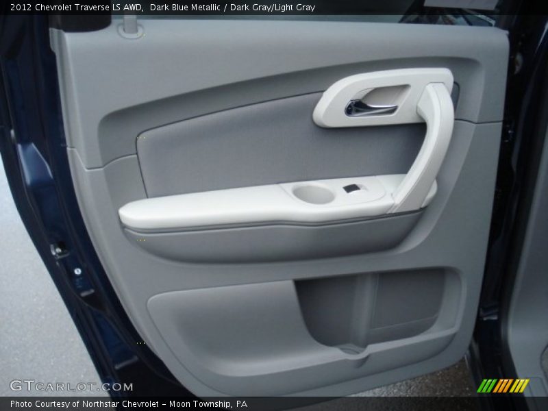 Dark Blue Metallic / Dark Gray/Light Gray 2012 Chevrolet Traverse LS AWD